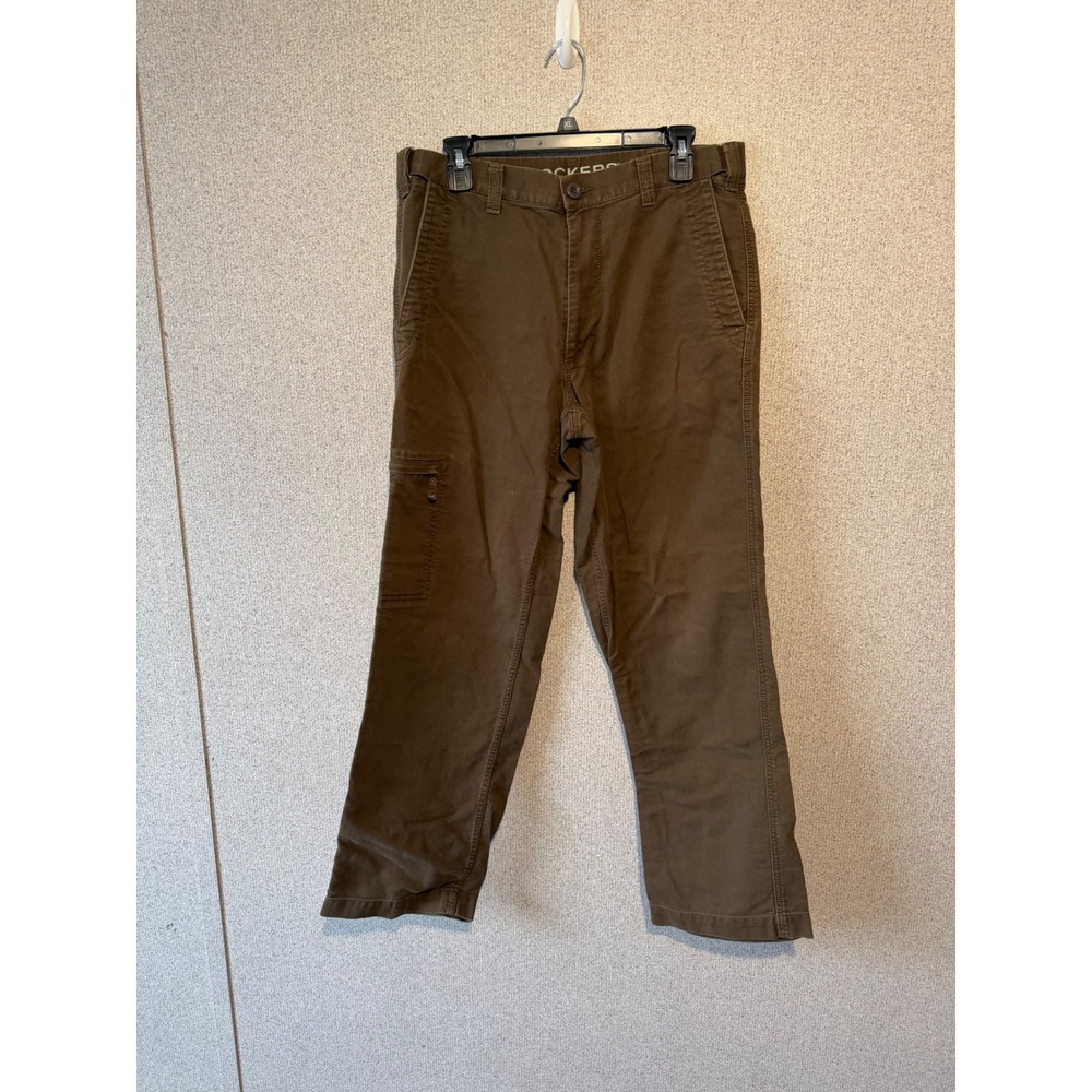 Dockers Mens Brown Utility Cargo Pants Straight Leg‎ Side Zip Pocket Workwear